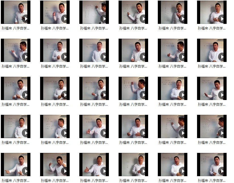 孙福来八字全集视频  孙福来八字自学100集插图1