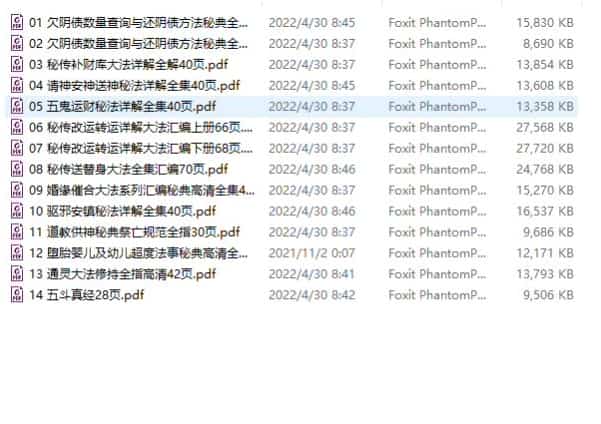 道教秘典,道教法事秘典》14册pdf 包含阴债，补财库，送替身，催婚，超度 百度盘 阿里云盘插图1