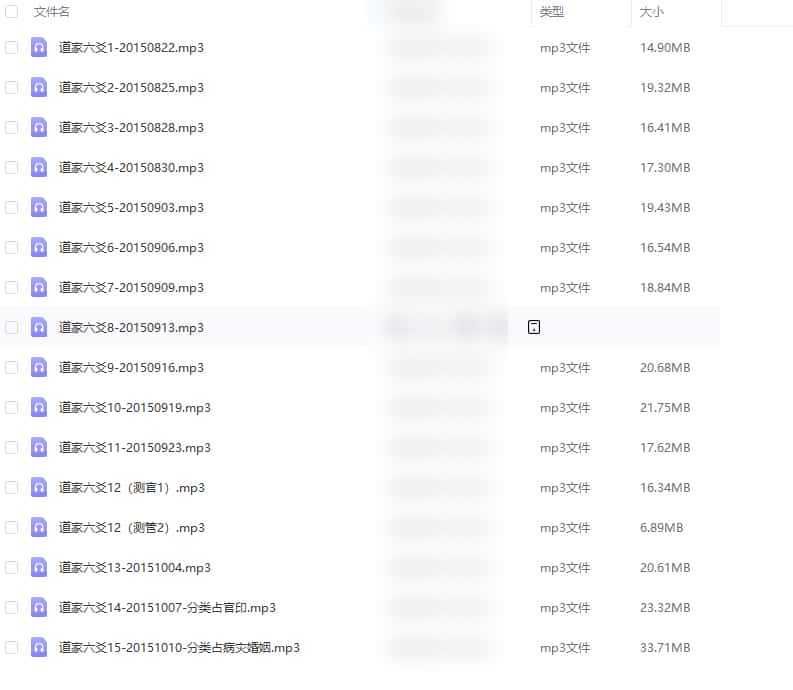 道家六爻 乙未课程录音16个文件插图