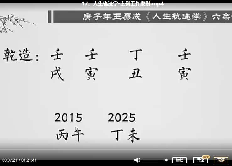 2020年王易成庚子年人生轨迹学18视频合集教程插图 2020年王易成庚子年人生轨迹学18视频合集教程插图