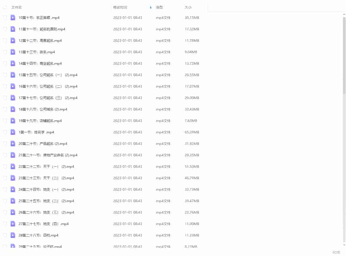 宋慧彬 姓名学初级视频课程60集插图