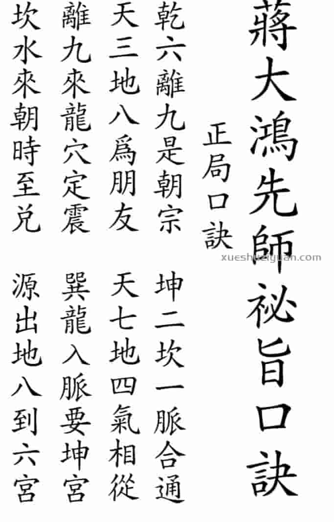 蒋大鸿地理秘要-正变48局口诀插图