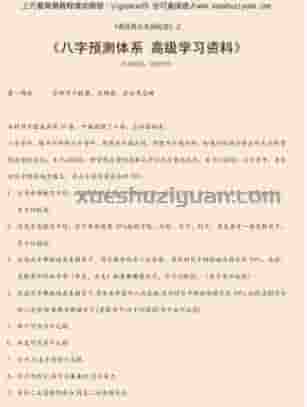 八字预测体系 高级学习资料.pdf插图