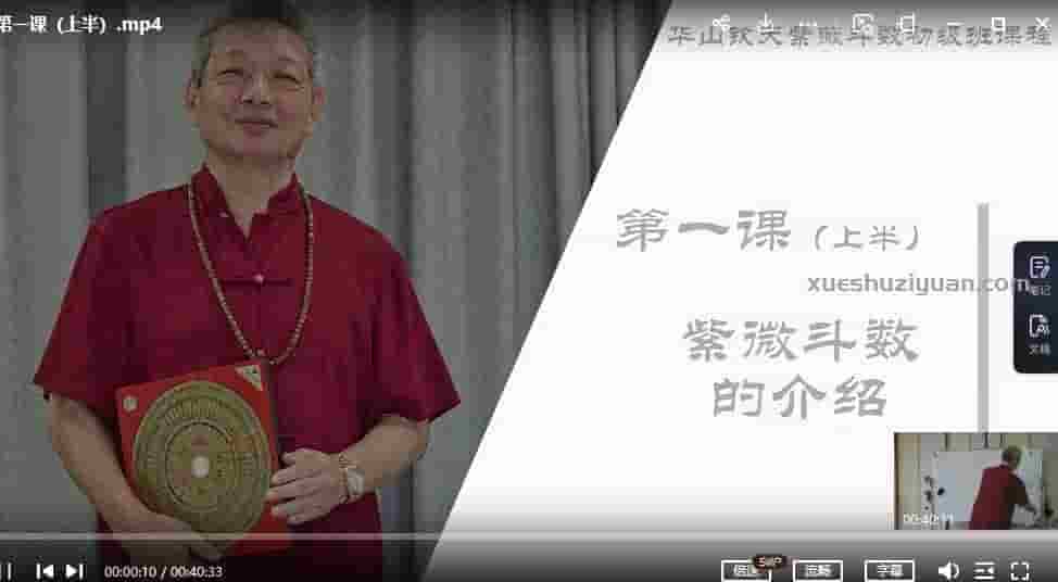 黄天福2022年8月录制新版华山钦天紫微斗数初中高级班课程视频插图