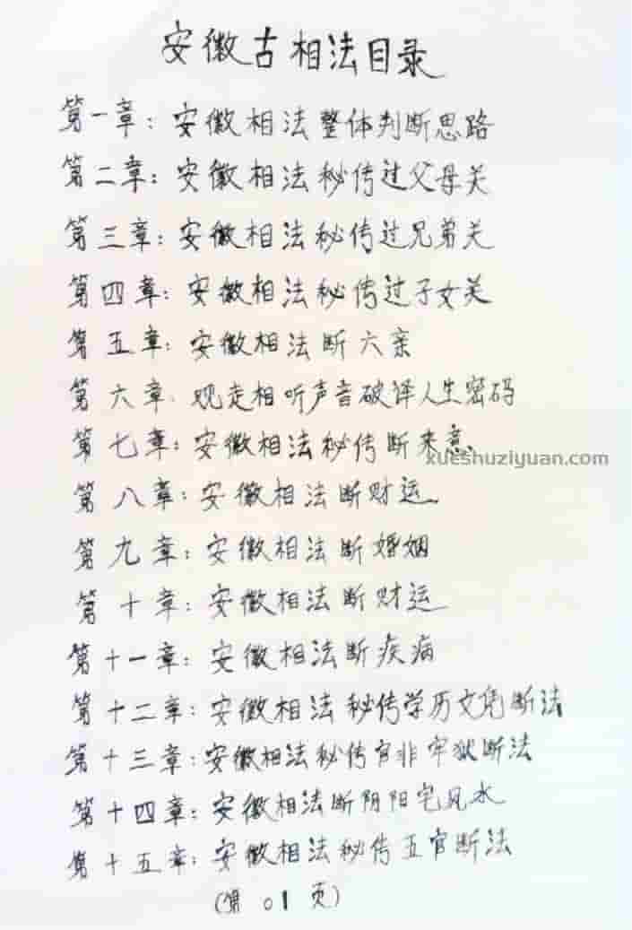 安徽相法手抄本秘籍1部插图1