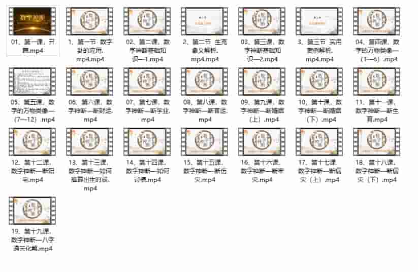 周盛渲《数字神断高级课程》22集插图1 周盛渲《数字神断高级课程》22集插图1
