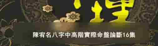 陳宥名八字中高階實際命盤論斷16集插图 陳宥名八字中高階實際命盤論斷16集插图