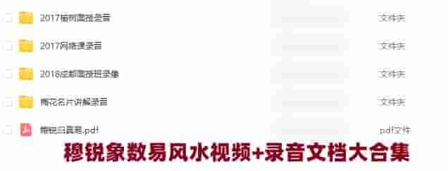 穆锐象数易风水视频+录音文档大合集插图 穆锐象数易风水视频+录音文档大合集插图